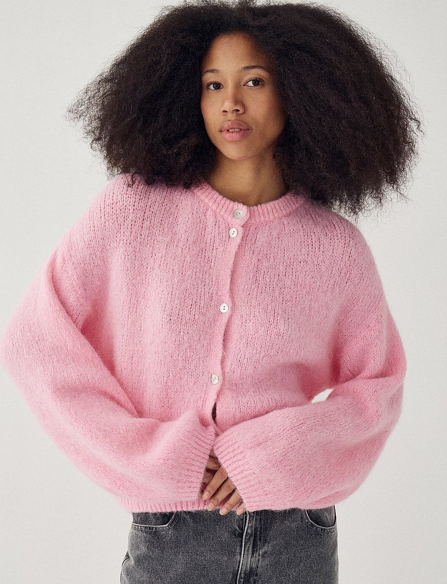 Noella - N-Kae Knit Cardigan - kardiganid - blush pink - 0
