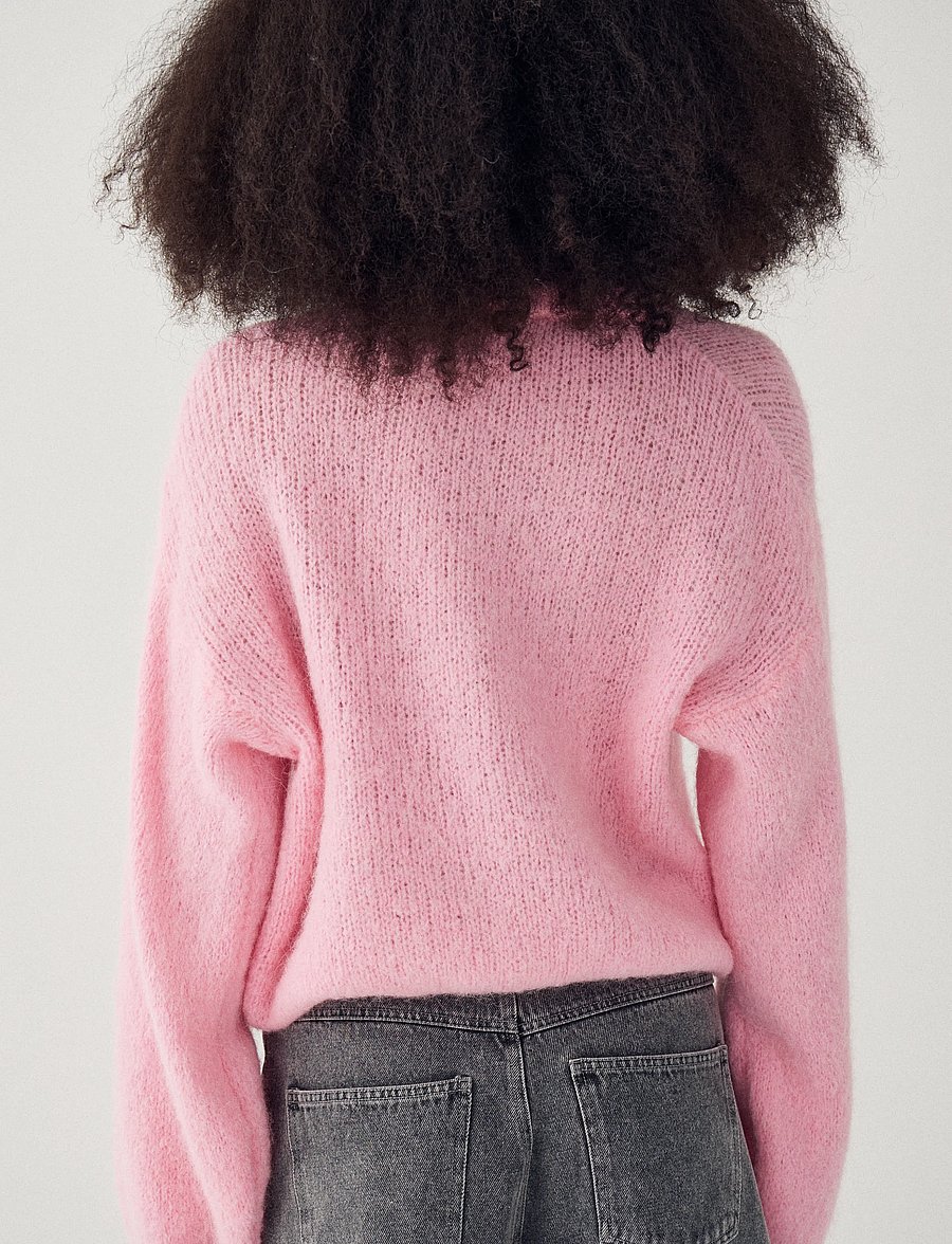 Noella - N-Kae Knit Cardigan - kardiganid - blush pink - 3
