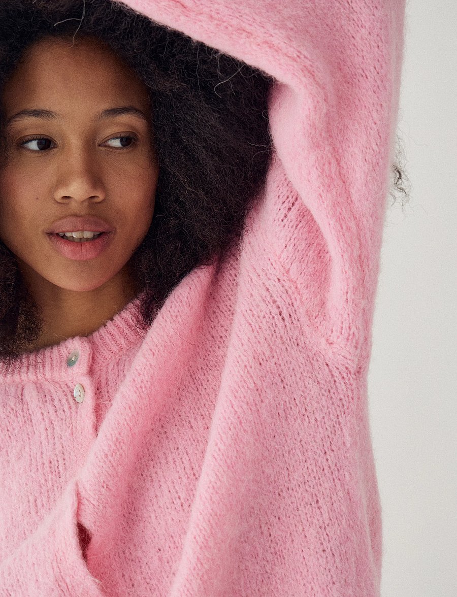 Noella - N-Kae Knit Cardigan - kardiganid - blush pink - 5