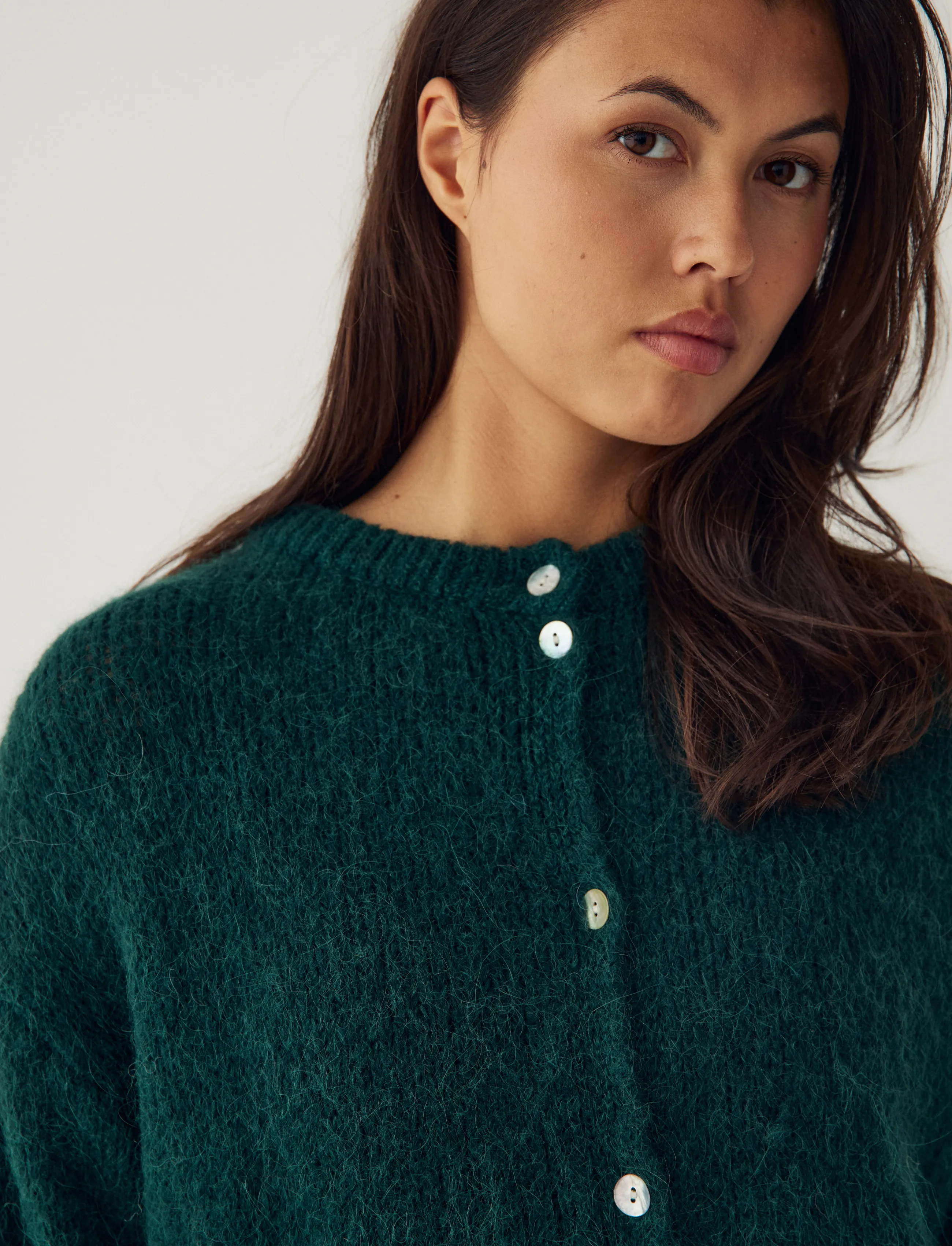 Noella - N-Kae Knit Cardigan - cardigans - bottle green - 3
