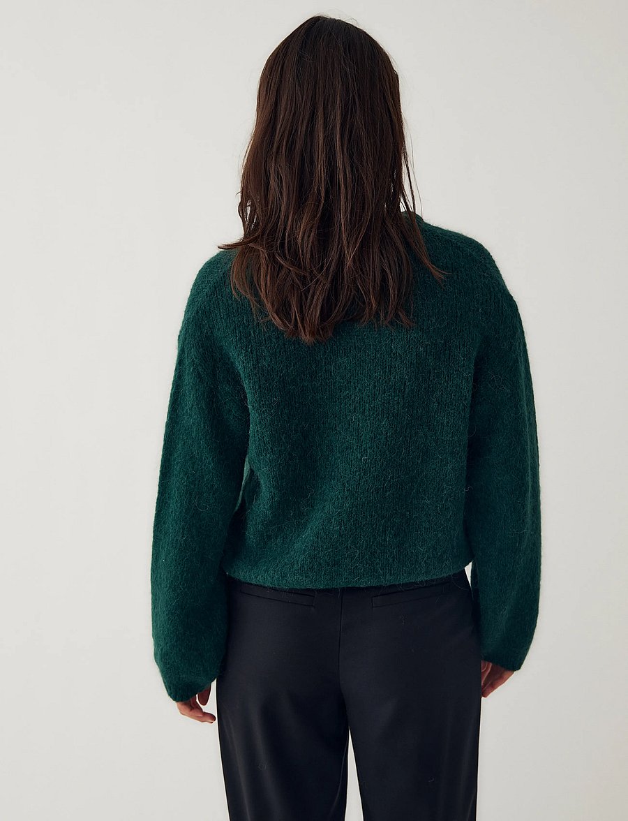 Noella - N-Kae Knit Cardigan - cardigans - bottle green - 4