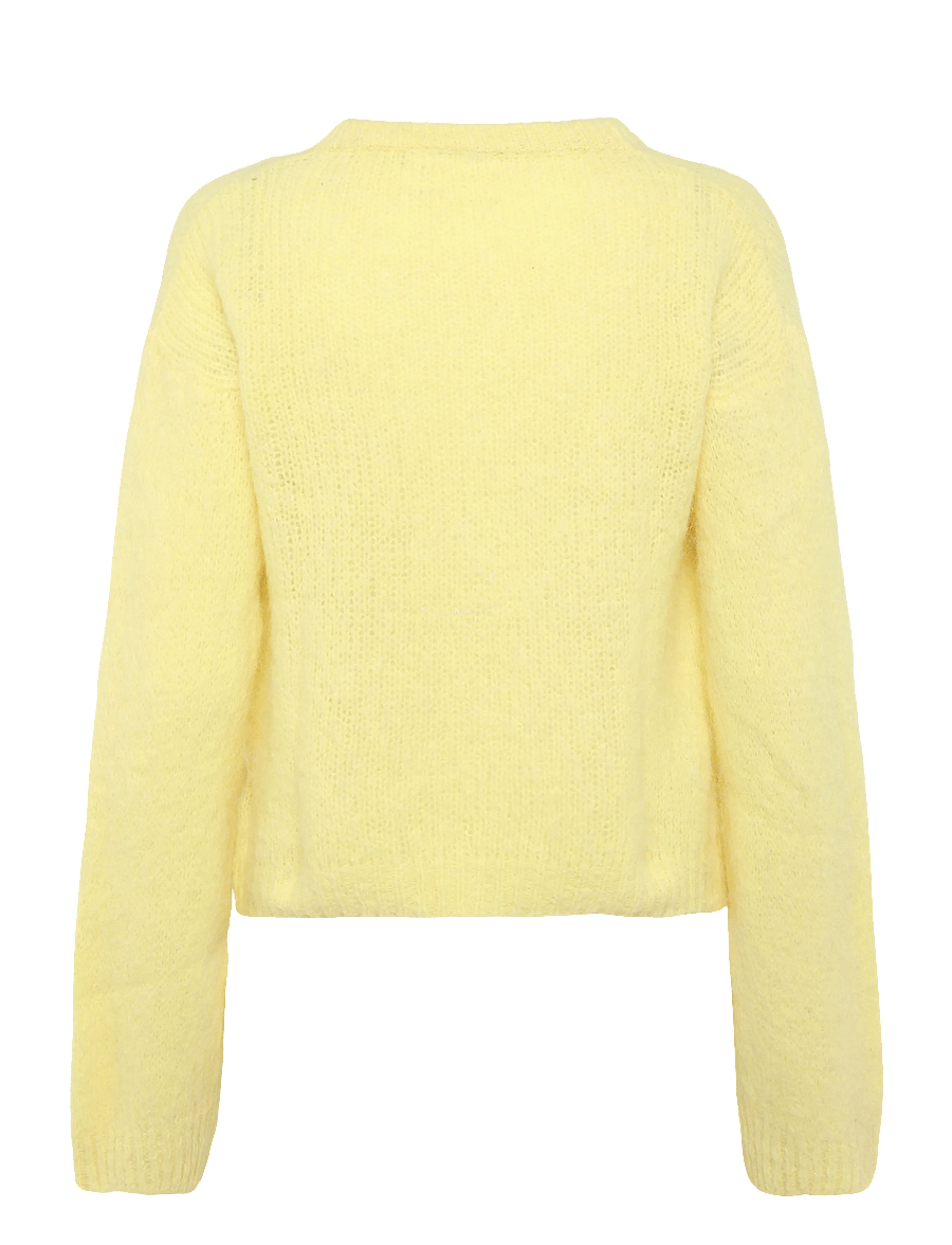 Noella - N-Kae Knit Cardigan - koftor - butter yellow - 2