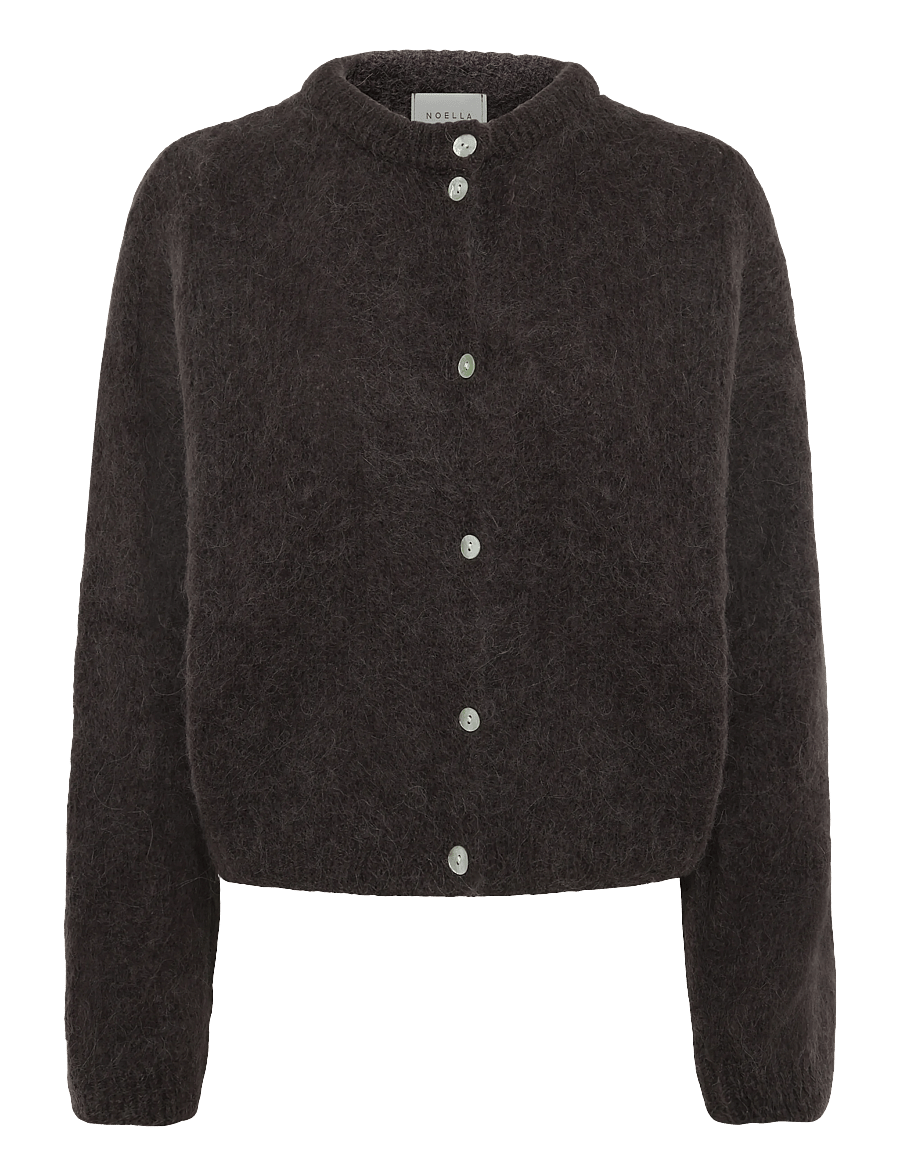 Noella - N-Kae Knit Cardigan - koftor - chocolate - 1