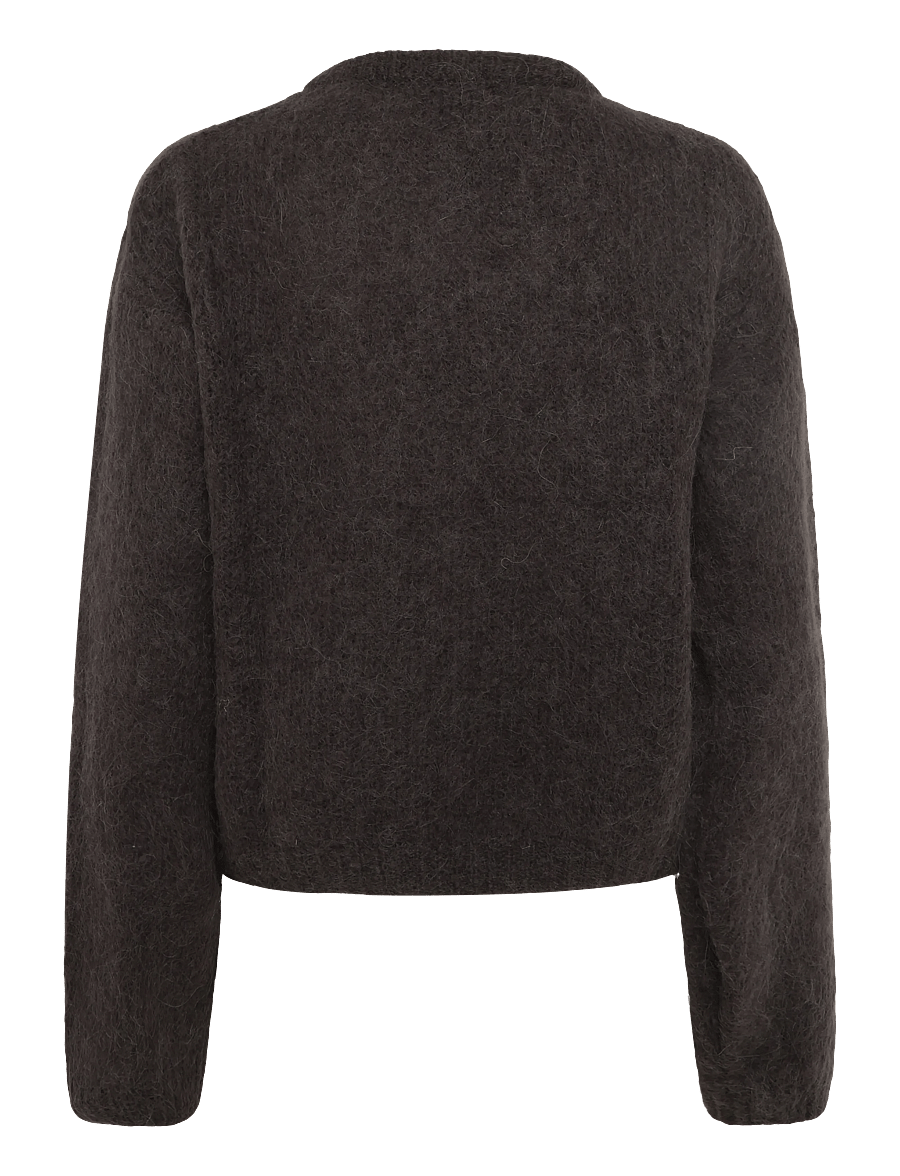 Noella - N-Kae Knit Cardigan - koftor - chocolate - 2