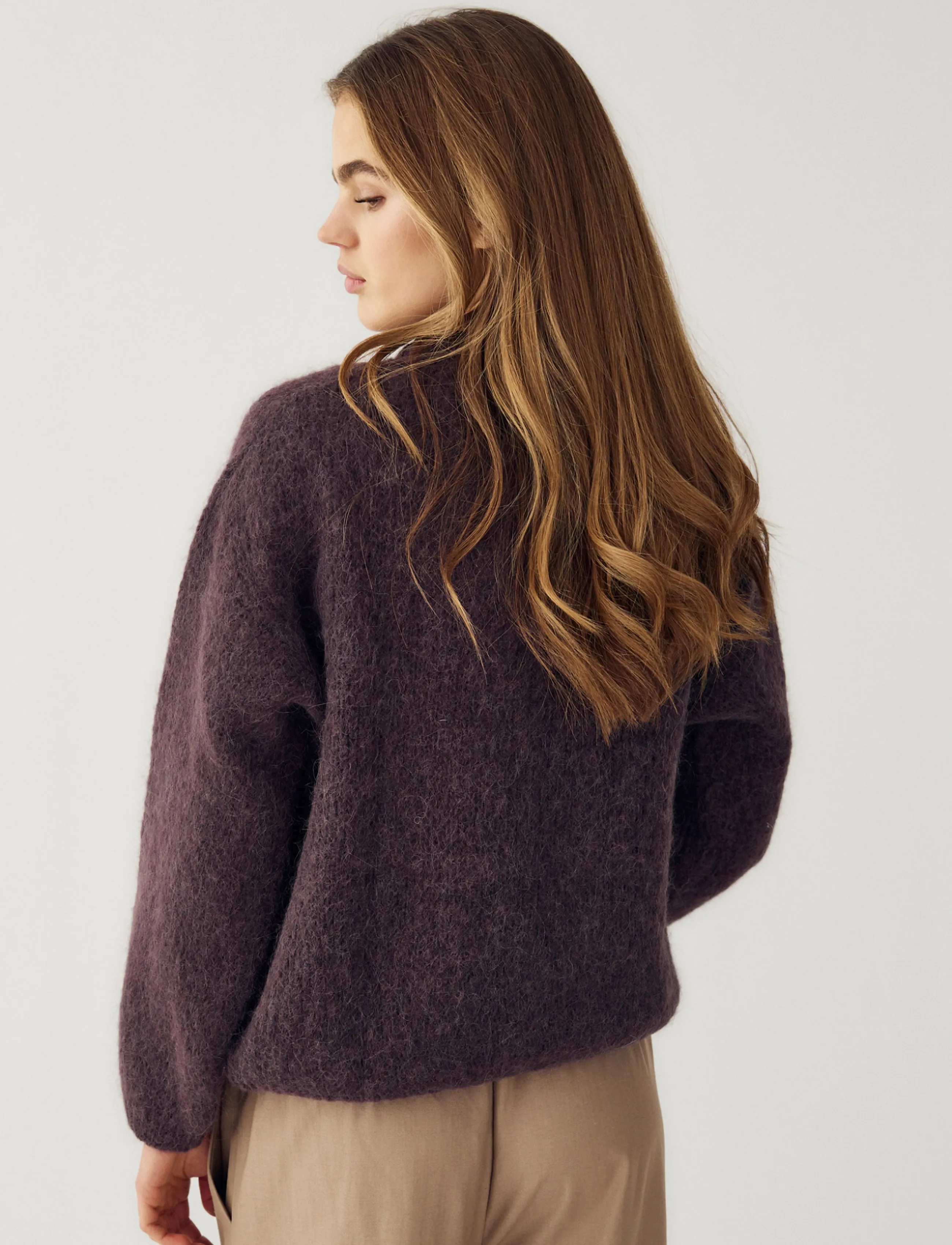 Noella - N-Kae Knit Cardigan - kardiganid - chocolate - 4