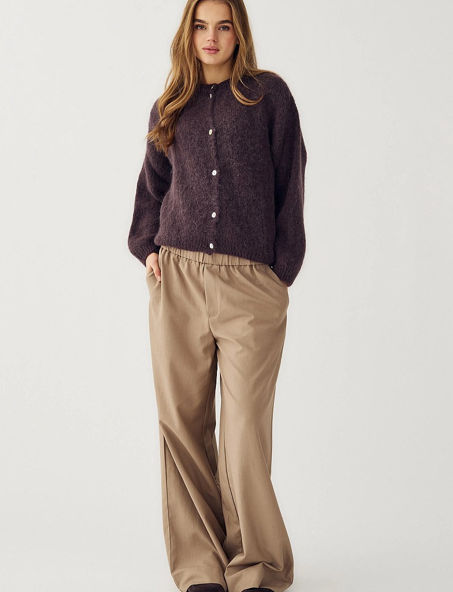 Noella - N-Kae Knit Cardigan - koftor - chocolate - 5