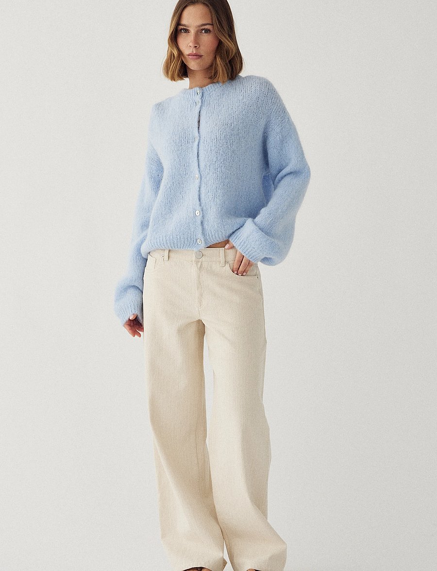 Noella - N-Kae Knit Cardigan - koftor - light blue - 3