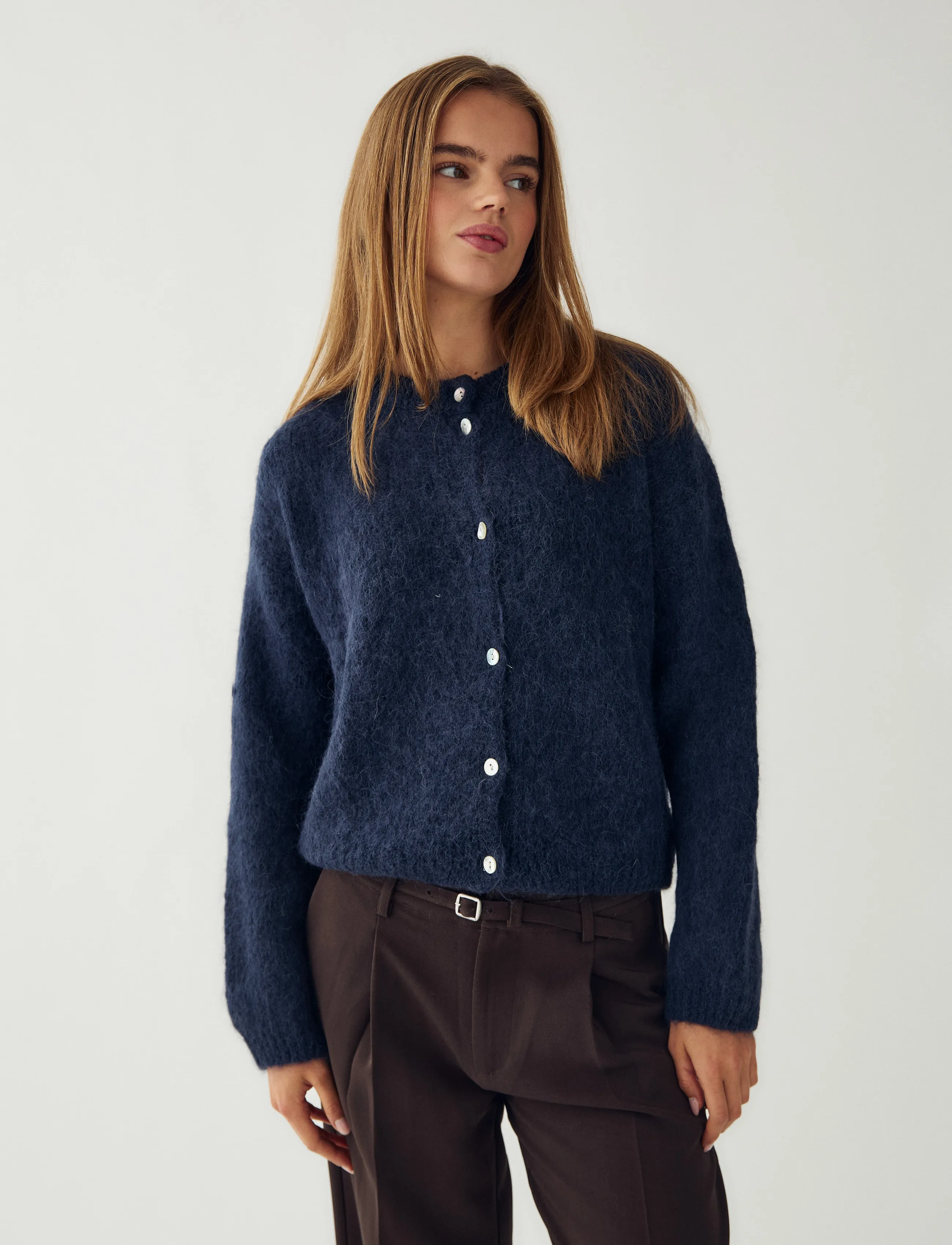 Noella - N-Kae Knit Cardigan - cardigans - navy - 0