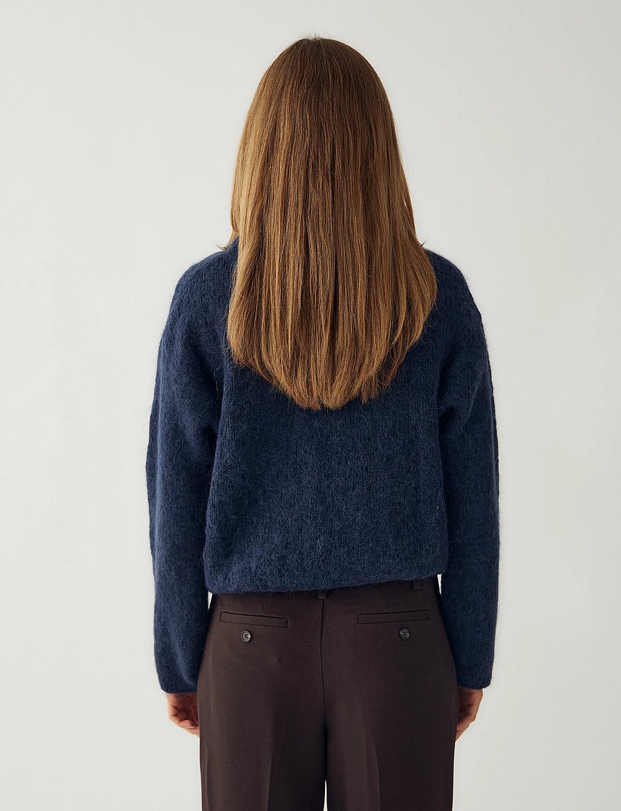 Noella - N-Kae Knit Cardigan - cardigans - navy - 3
