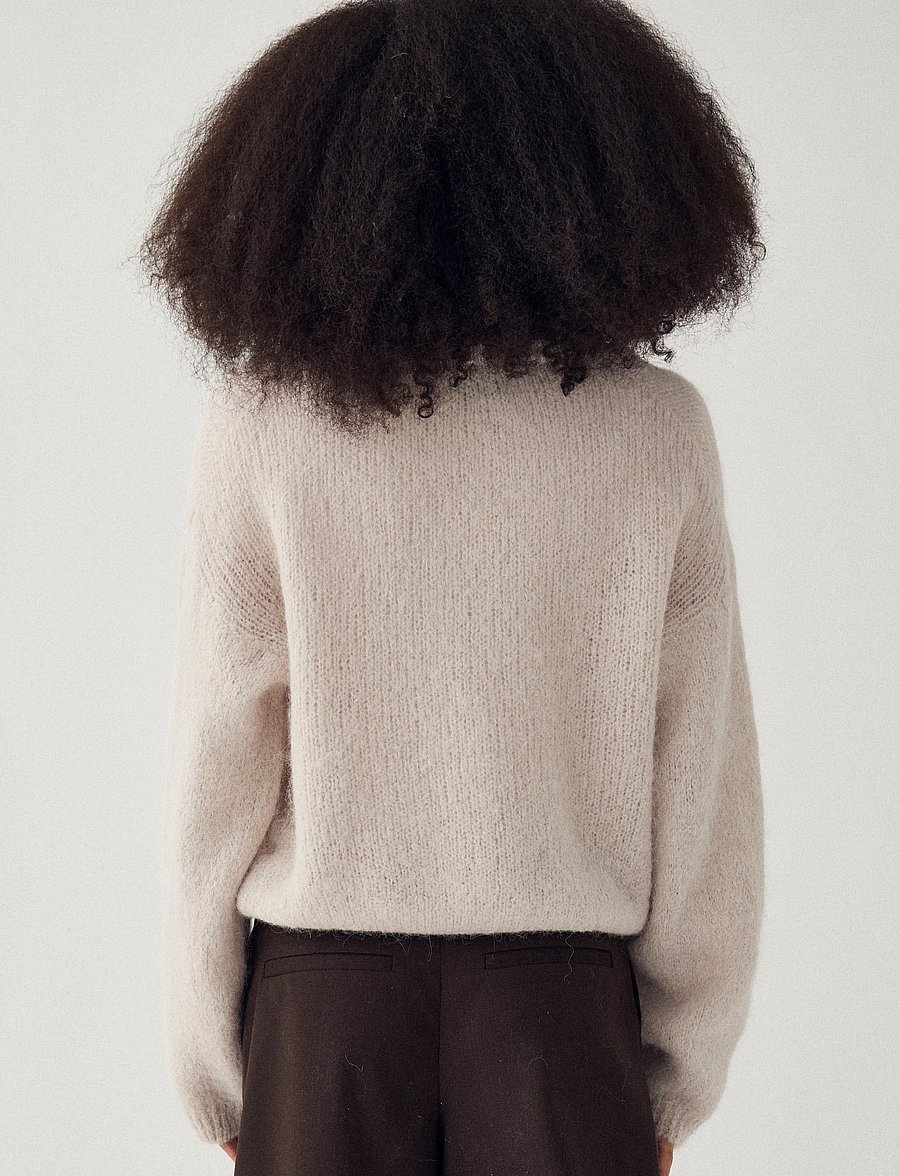 Noella - N-Kae Knit Cardigan - koftor - oyster - 5