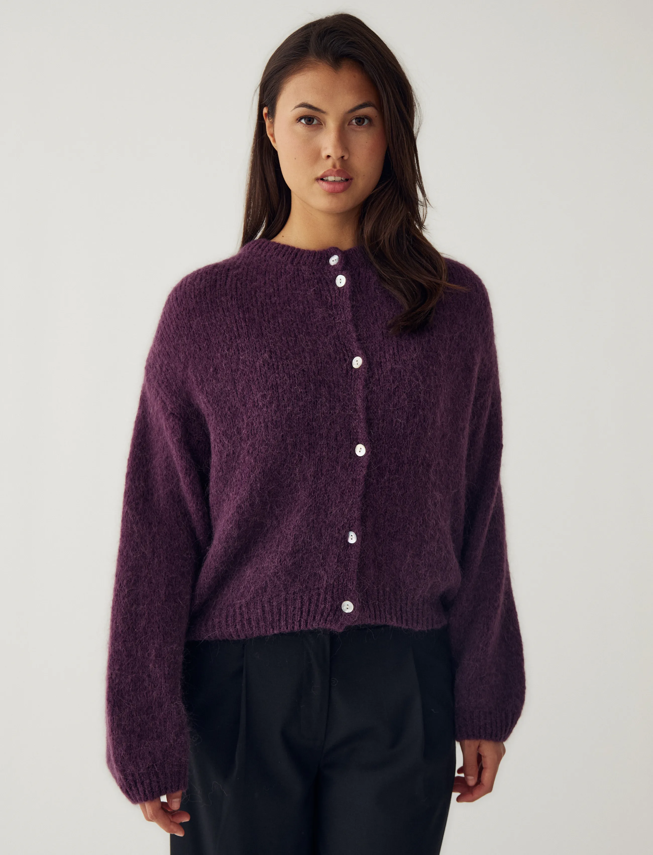 Noella N-Kae Knit Cardigan - Kudumid - WINTER BLOOM / purple