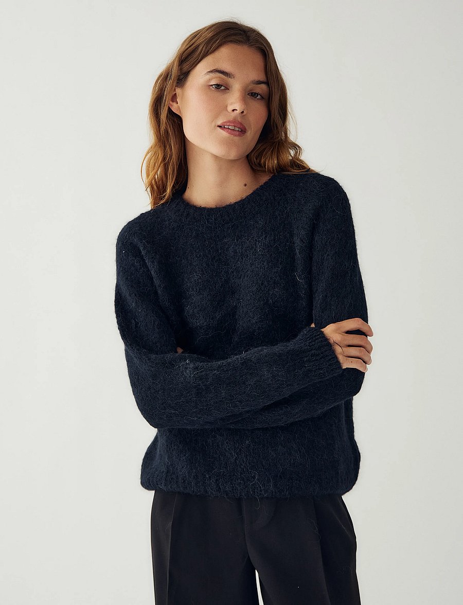 Noella - N-Latora Knit - stickade tröjor - black - 0