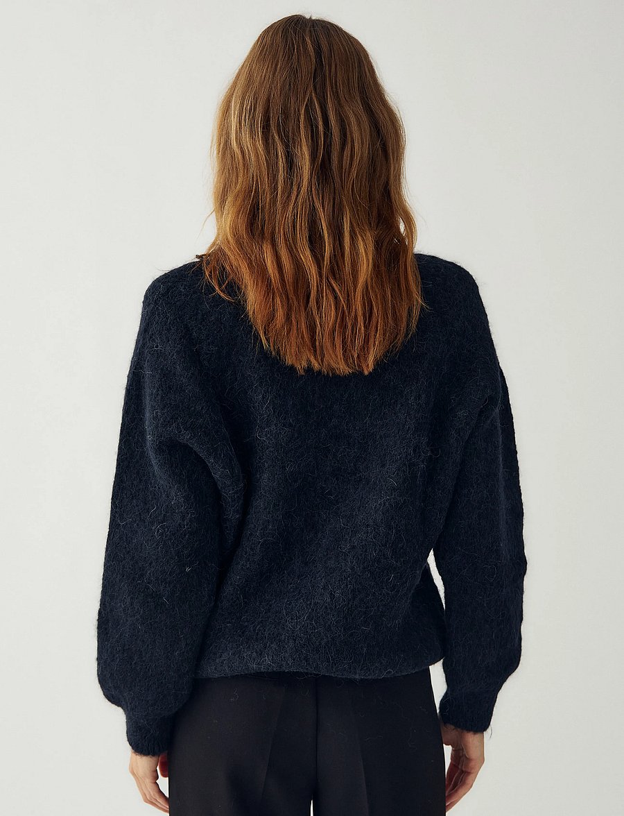 Noella - N-Latora Knit - stickade tröjor - navy - 3