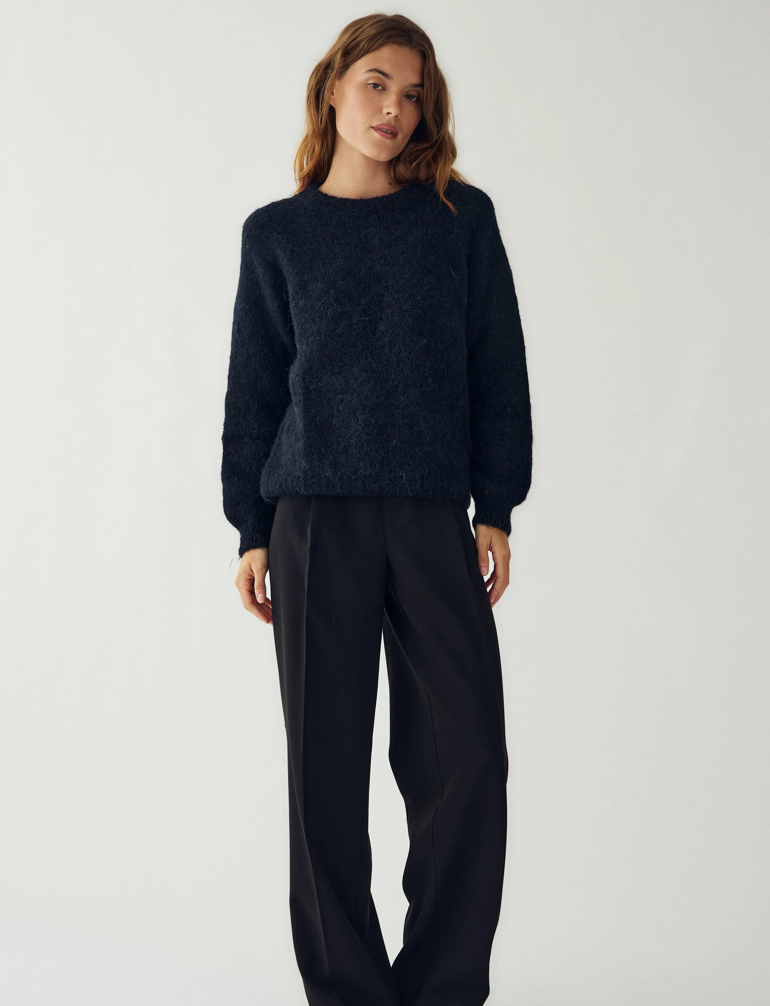 Noella - N-Latora Knit - stickade tröjor - navy - 5