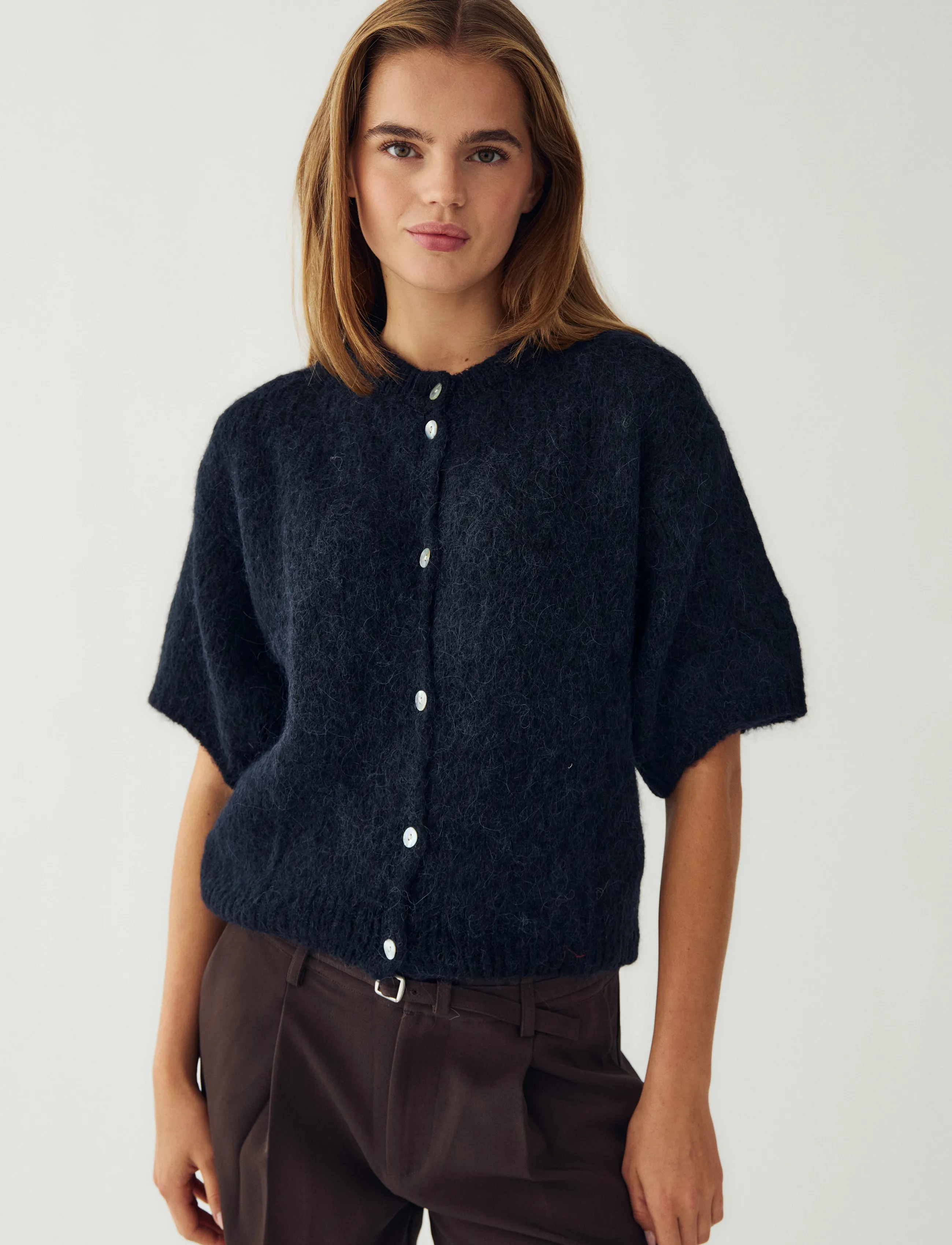 Noella N-Kae SS Knit Cardigan - Noella - BLACK / black
