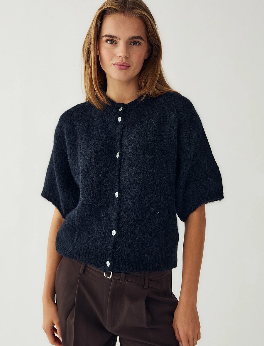 Noella - N-Kae SS Knit Cardigan - kardiganid - black - 0