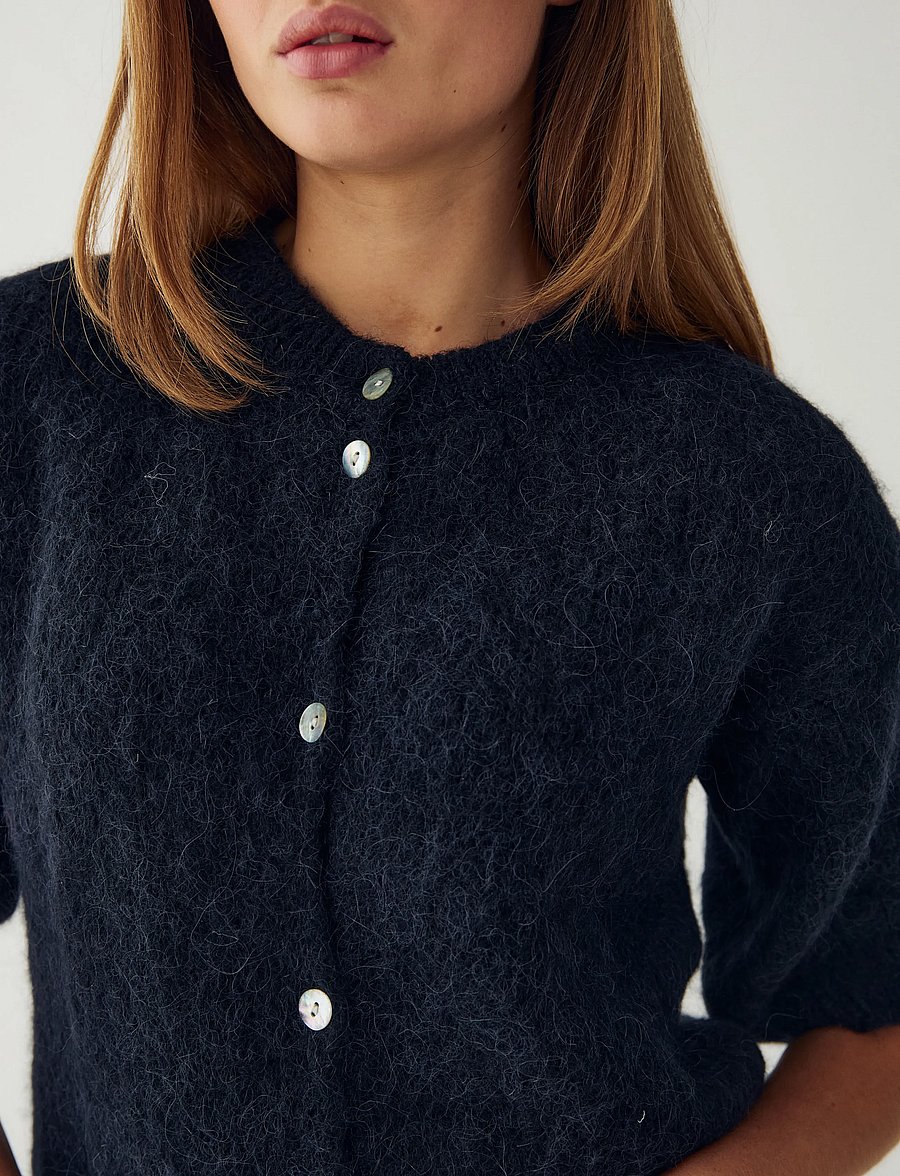 Noella - N-Kae SS Knit Cardigan - kardiganid - black - 4