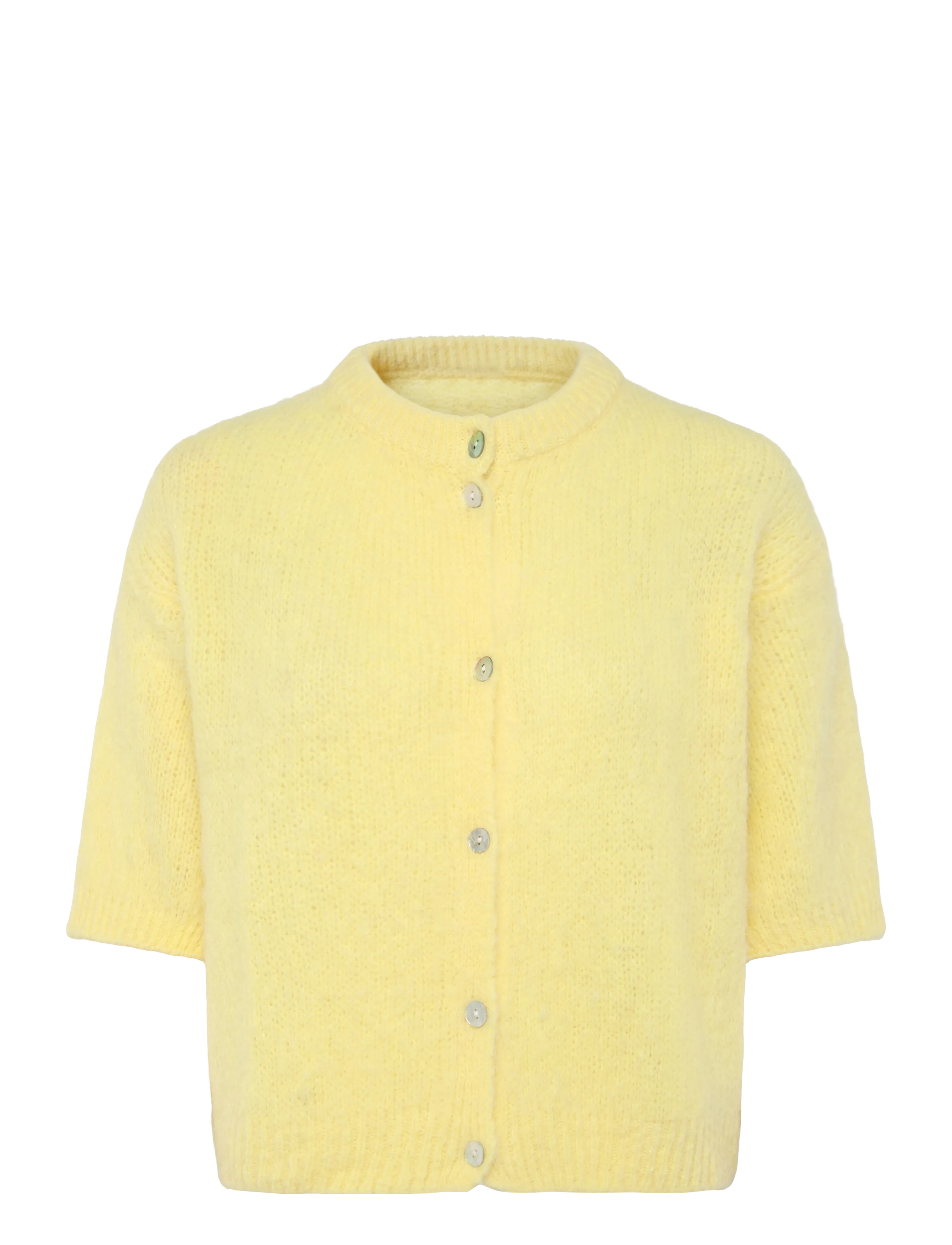 Noella N-Kae SS Knit Cardigan - Vaatteet - BUTTER YELLOW / yellow