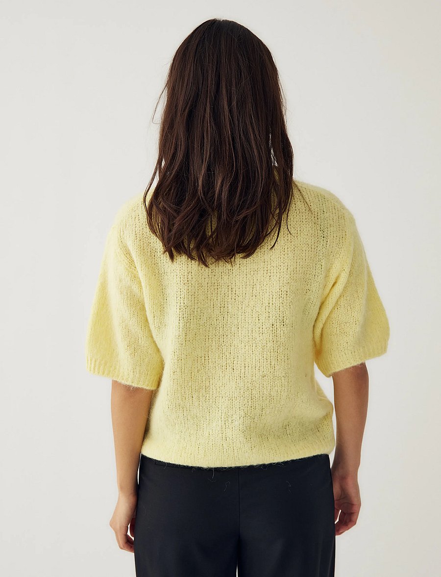 Noella - N-Kae SS Knit Cardigan - kardiganid - butter yellow - 3