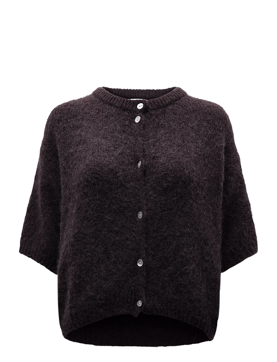 Noella - N-Kae SS Knit Cardigan - kardiganid - chocolate - 0