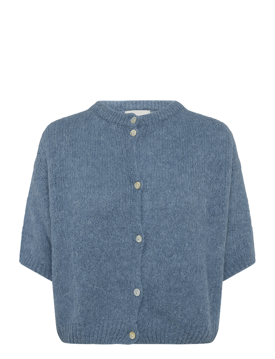Noella - N-Kae SS Knit Cardigan - jeans melange - 0