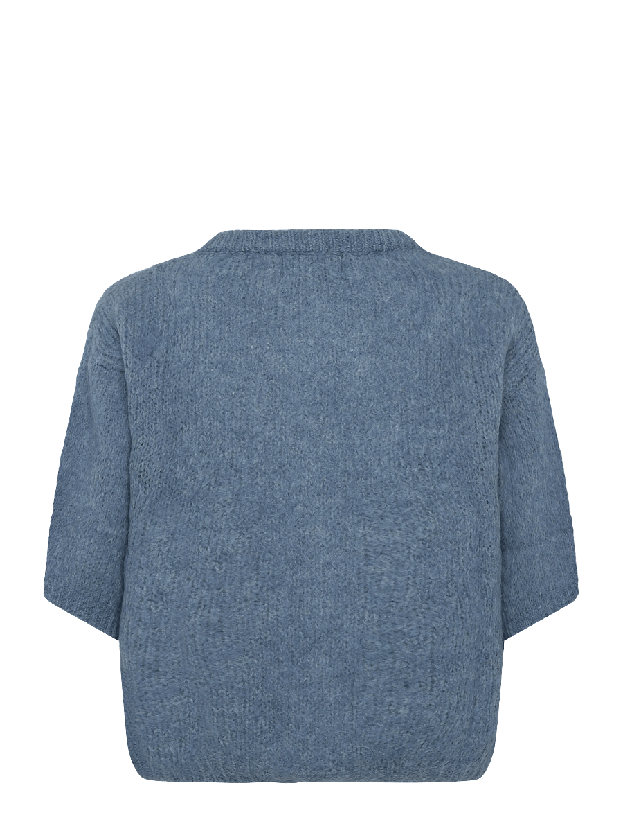Noella - N-Kae SS Knit Cardigan - jeans melange - 1