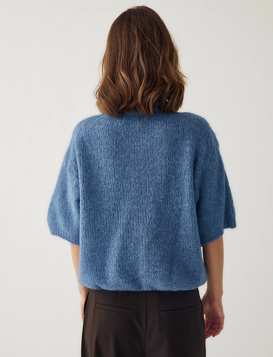 Noella - N-Kae SS Knit Cardigan - hnepptar peysur - jeans melange - 3