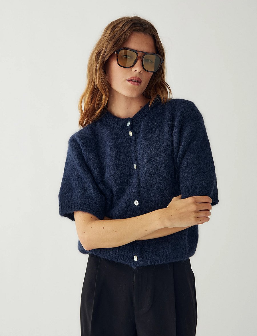 Noella - N-Kae SS Knit Cardigan - strickjacken - navy - 0
