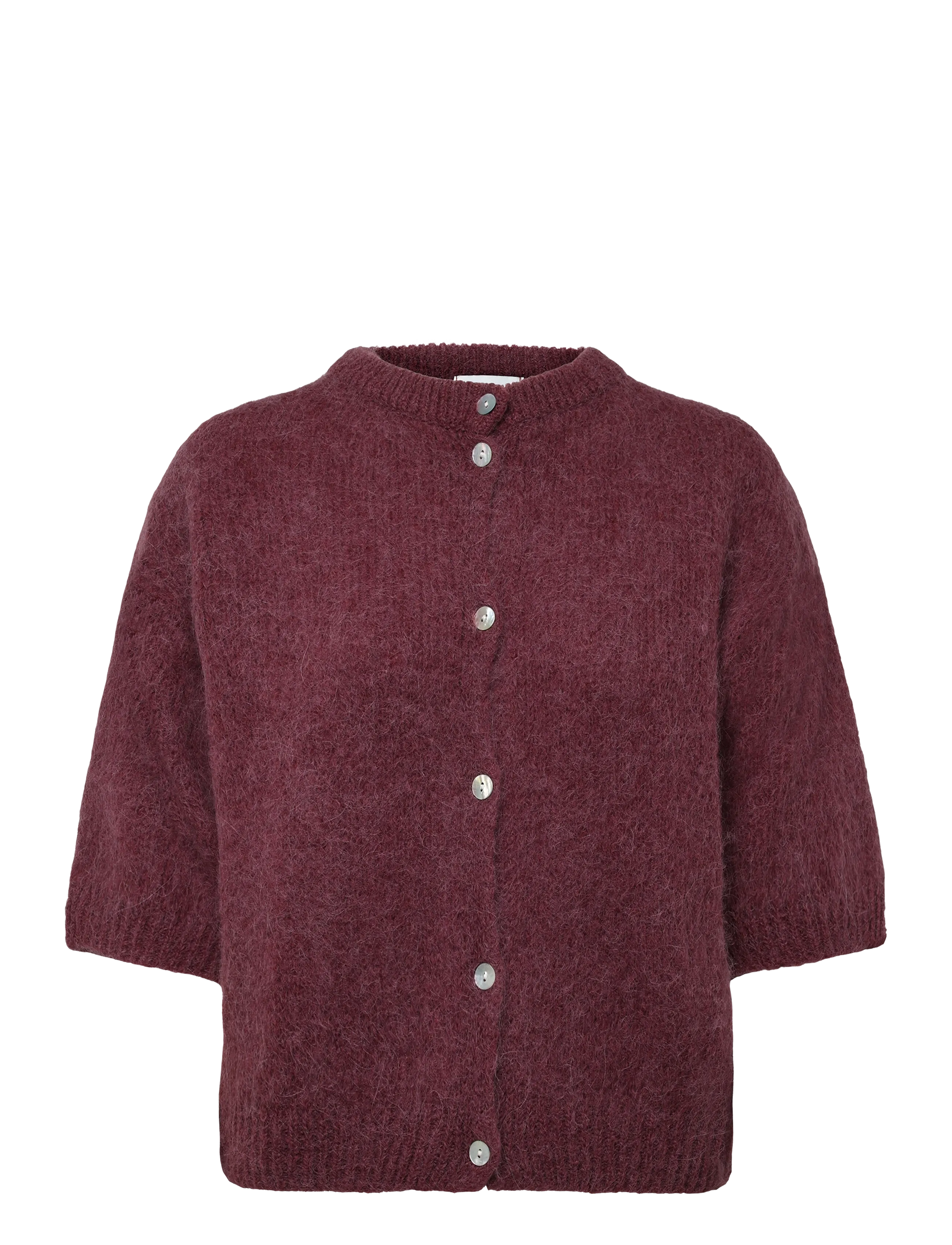 Noella N-Kae SS Knit Cardigan - Kudumid - RUST / burgundy