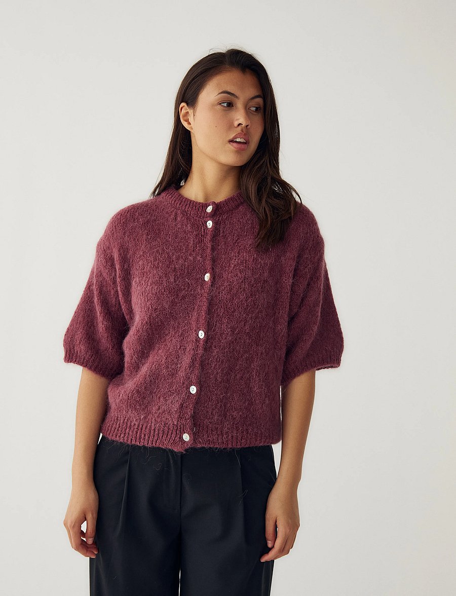 Noella - N-Kae SS Knit Cardigan - strickjacken - rust - 0