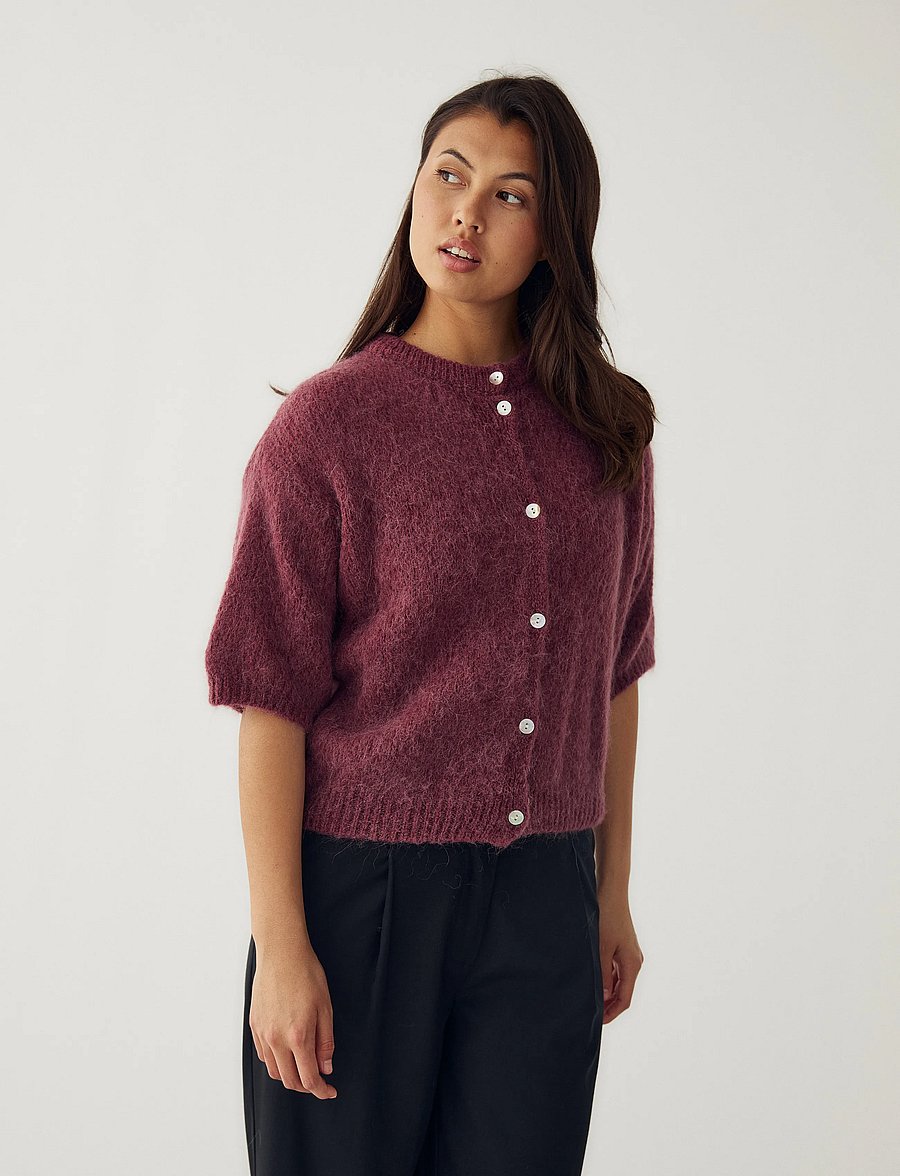 Noella - N-Kae SS Knit Cardigan - strickjacken - rust - 4