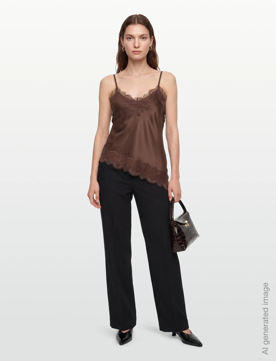 Noella - N-Minne Blouse - sleeveless blouses - chocolate - 0