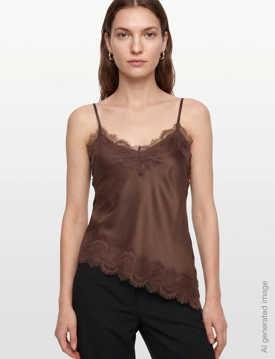 Noella - N-Minne Blouse - sleeveless blouses - chocolate - 3