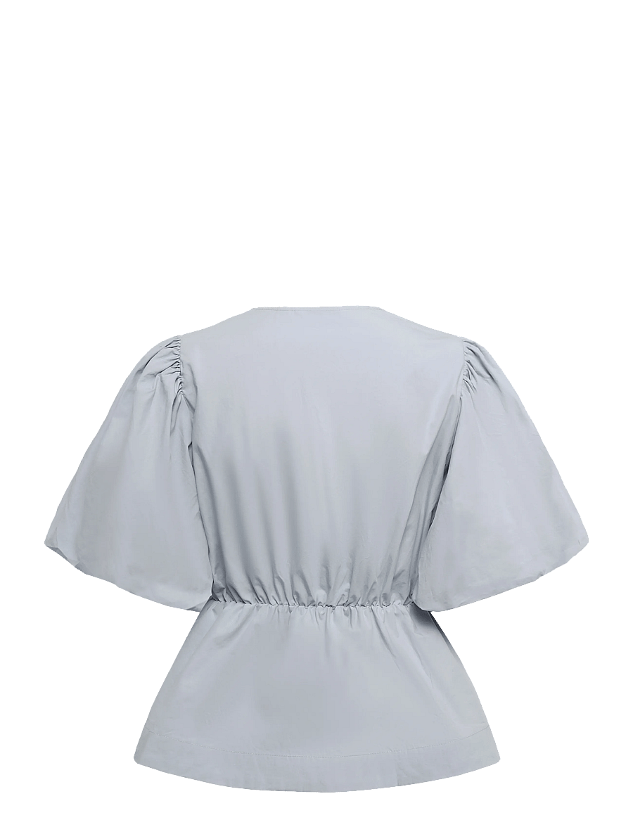 Noella - N-Magdalena Blouse - kortärmade blusar - dusty blue - 2