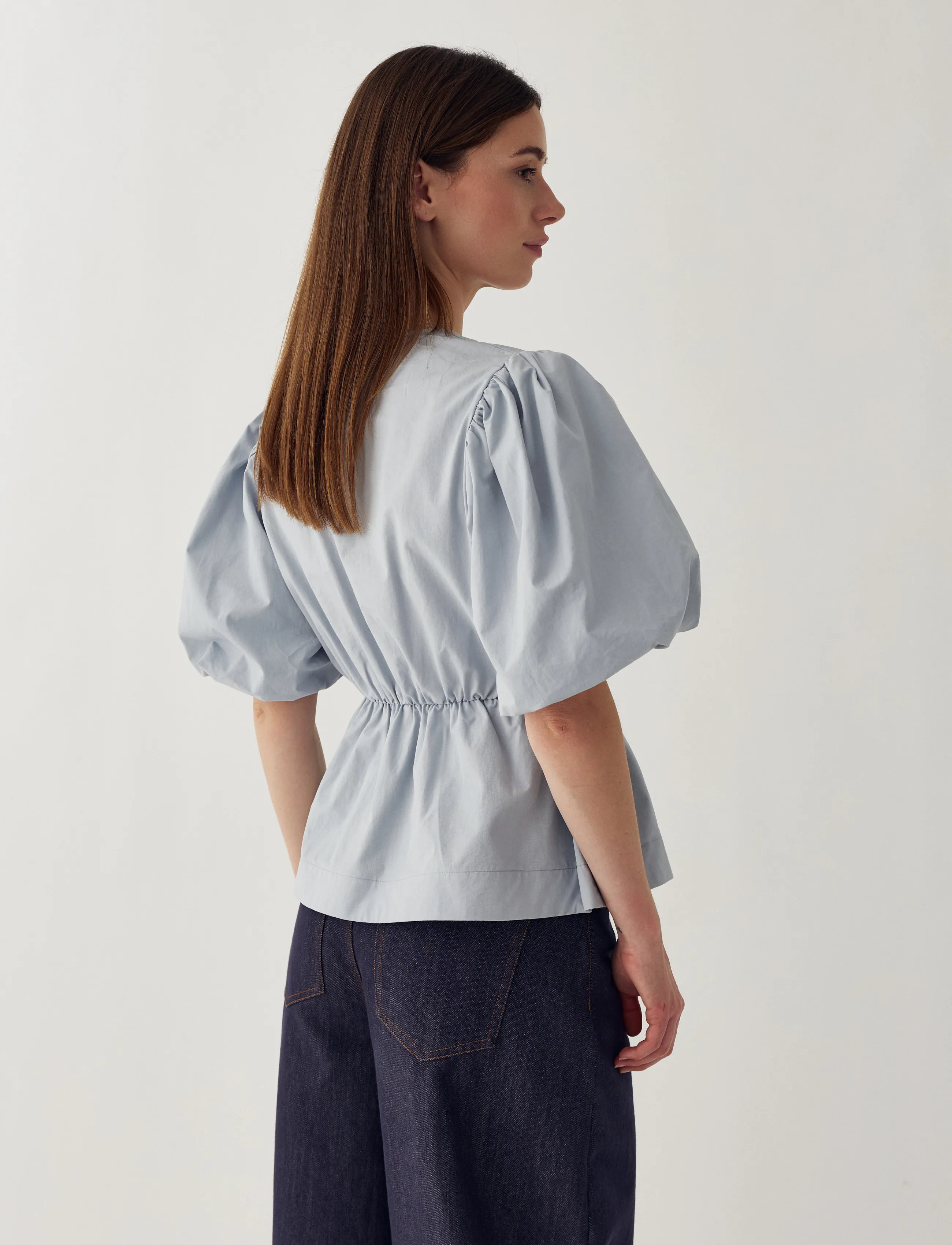Noella - N-Magdalena Blouse - short-sleeved blouses - dusty blue - 4