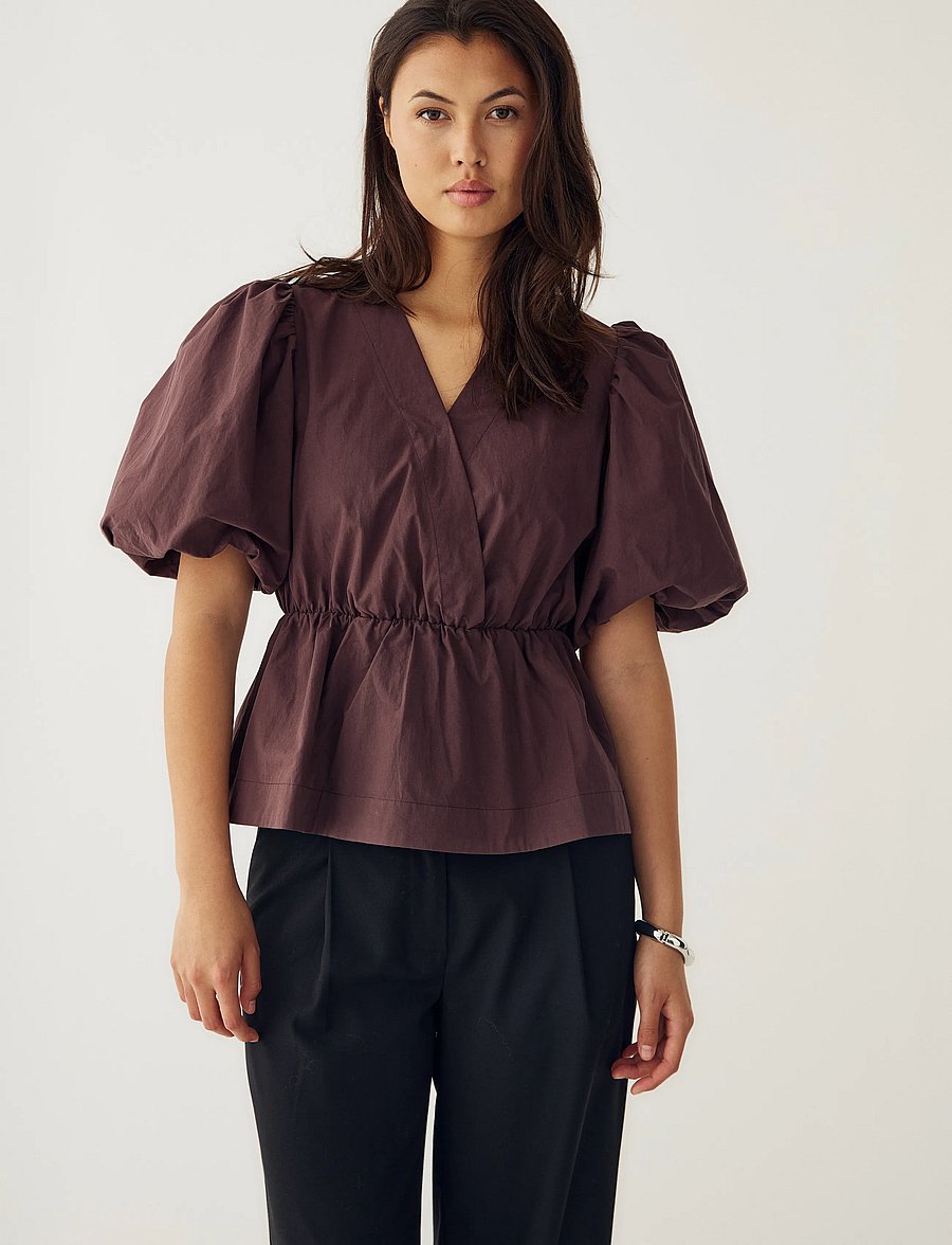 Noella - N-Magdalena Blouse - kortärmade blusar - winter bloom - 5
