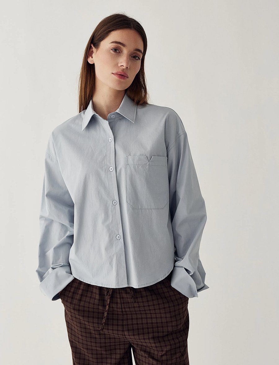 Noella - N-Marlon C Shirt - langärmlige hemden - dusty blue - 0