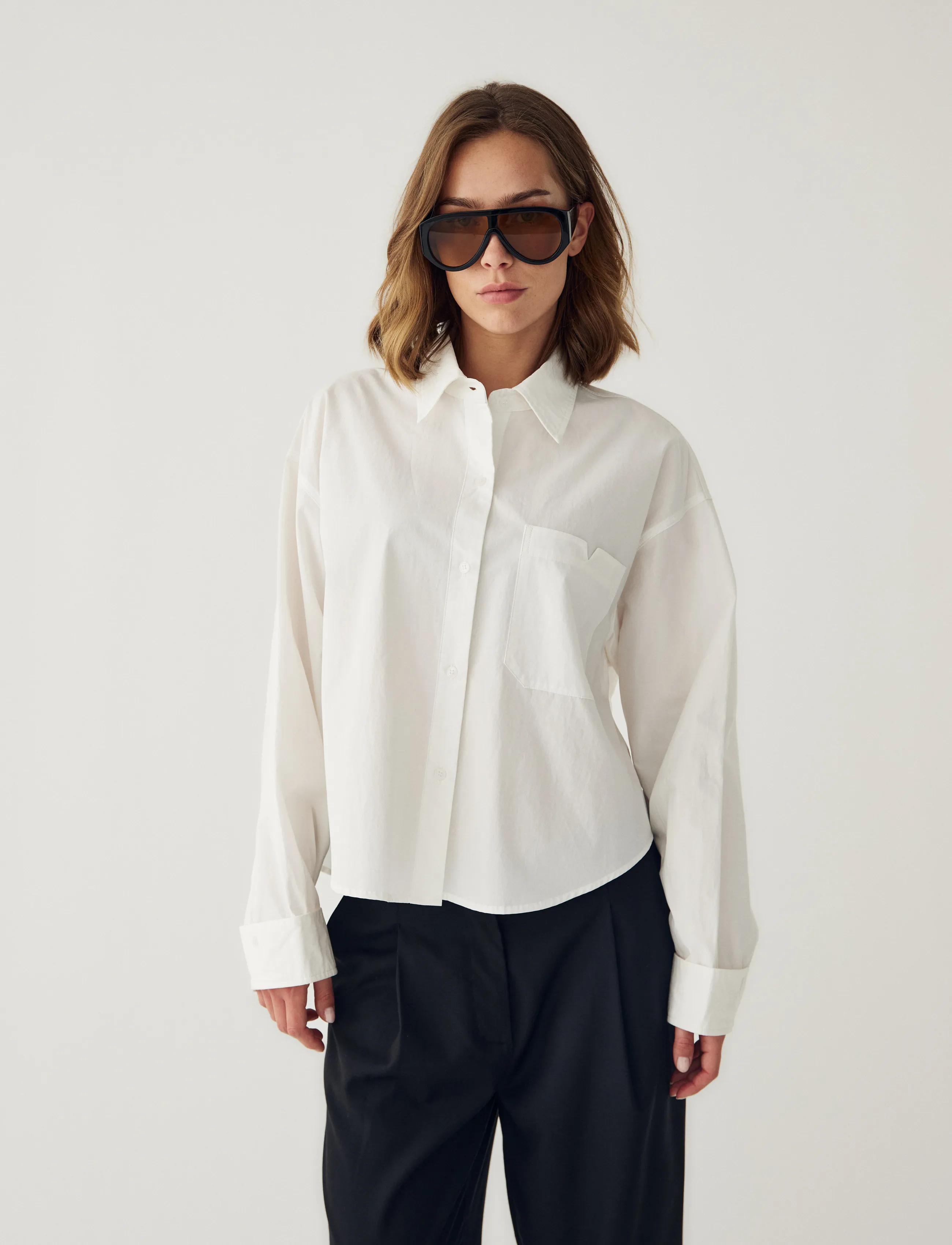 Noella N-Marlon C Shirt - Crop Tops - WHITE / white