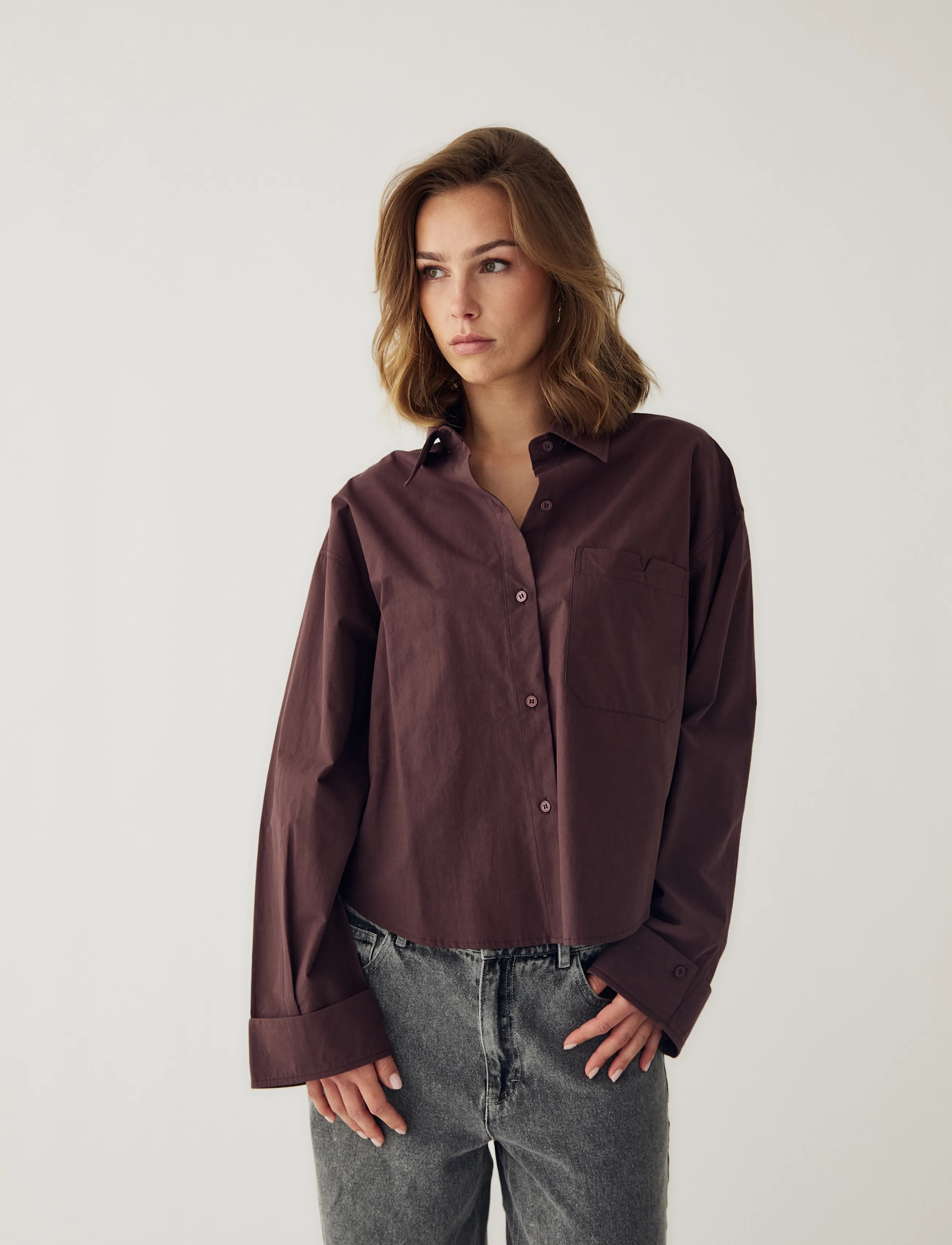 Noella N-Marlon C Shirt - Langärmlige Hemden - WINTER BLOOM / brown