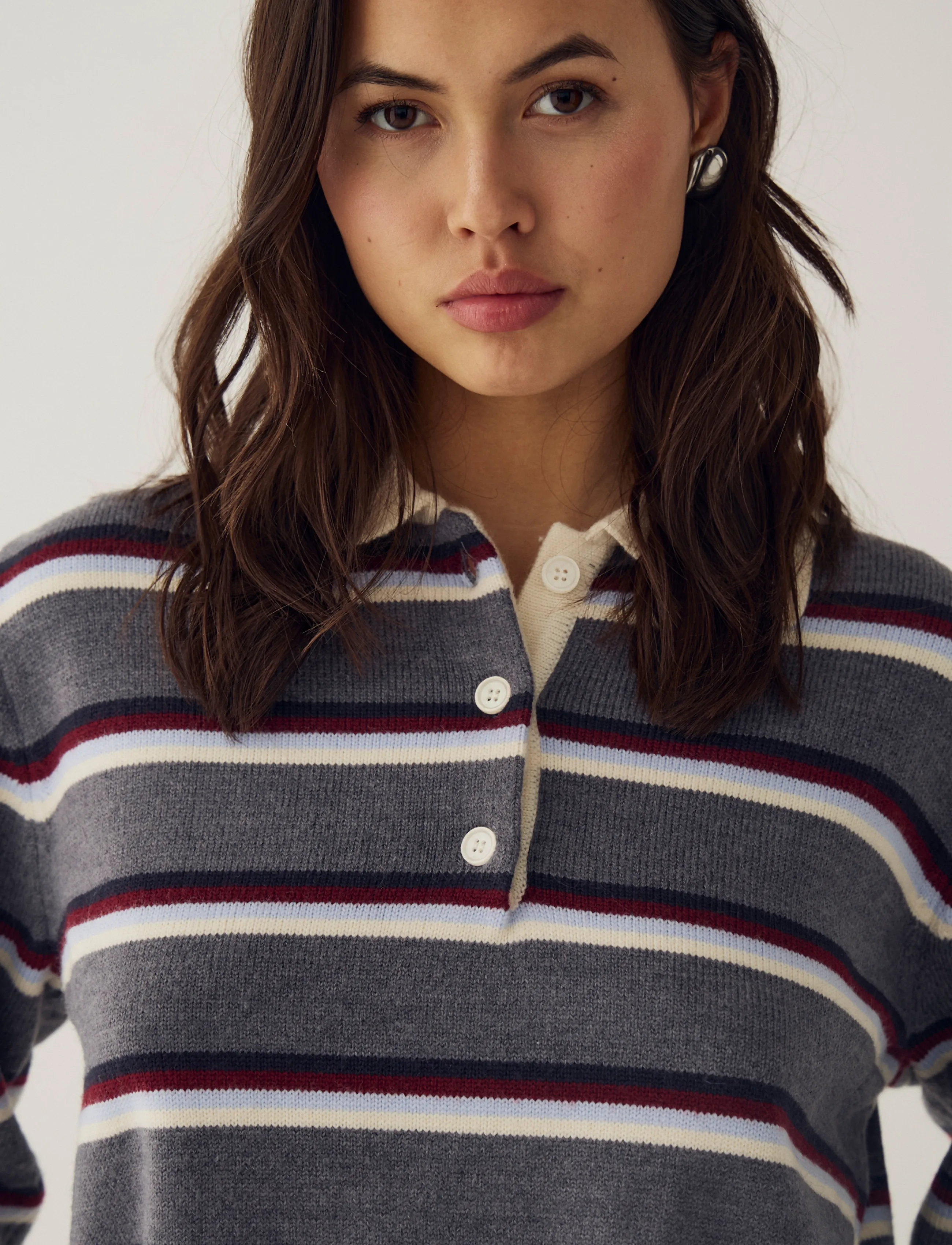 Noella - N-Merryll Knit - stickade tröjor - delissa grey stripe - 3