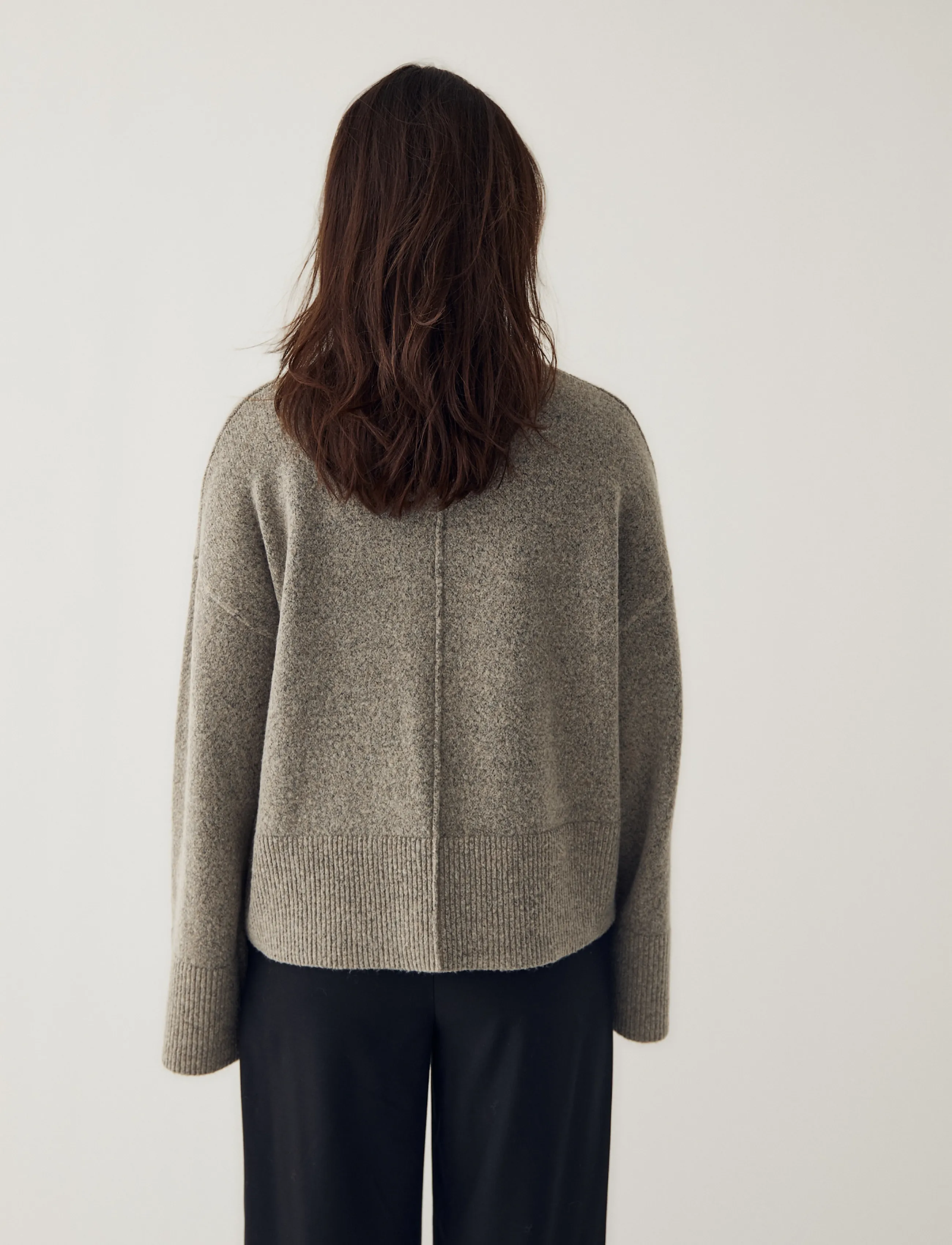 Noella - N-Maidie Knit - stickade tröjor - dark sand melange - 3