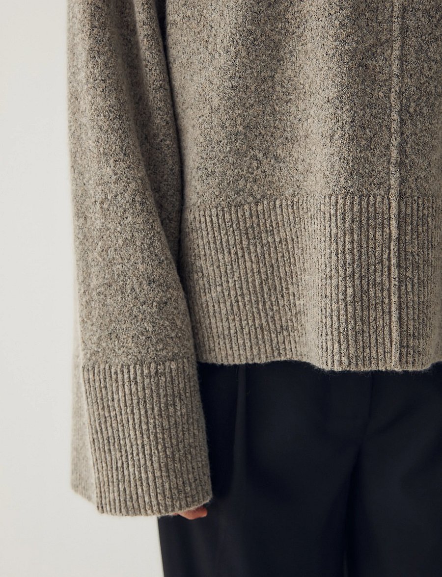 Noella - N-Maidie Knit - pullover - dark sand melange - 5