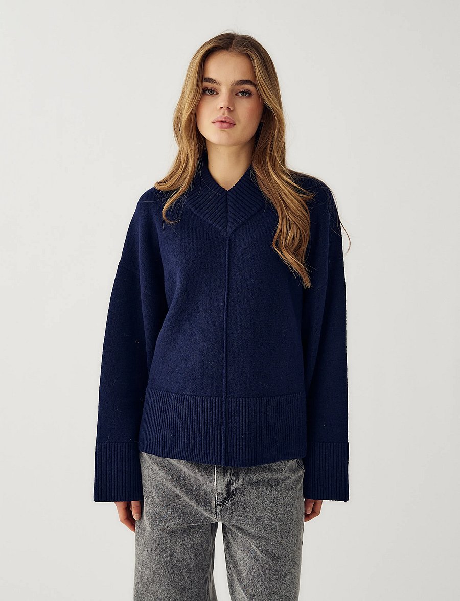 Noella - N-Maidie Knit - striktrøjer - navy blue - 0