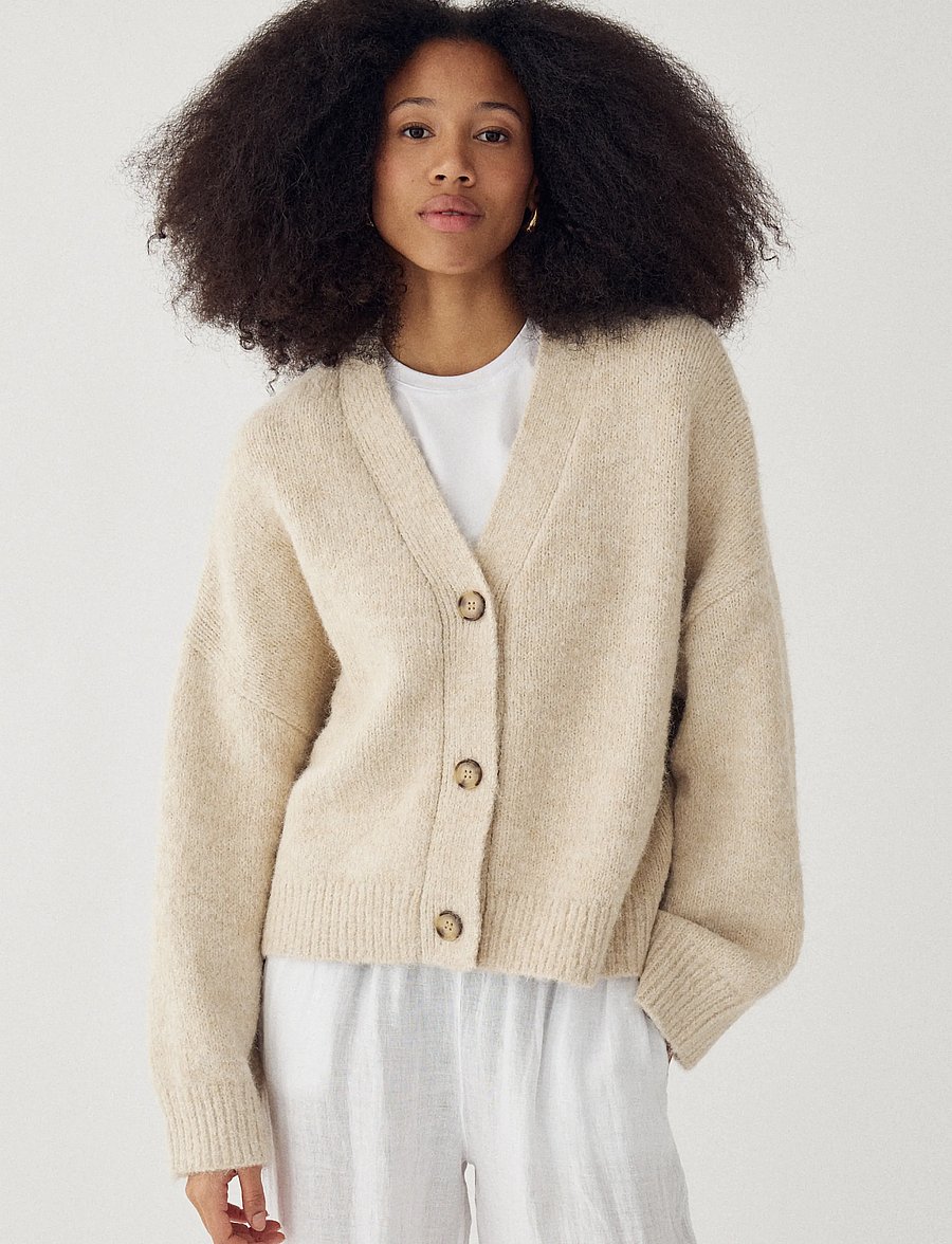 Noella - N-Laiana Knit Cardigan - cardigans - beige - 0