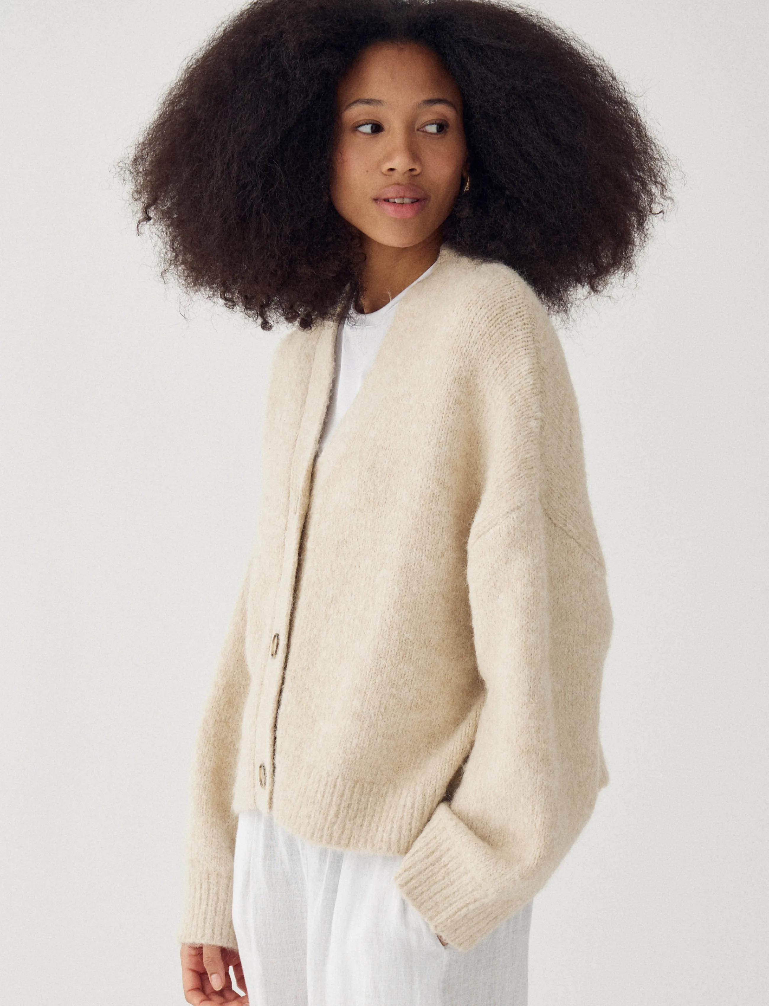 Noella - N-Laiana Knit Cardigan - cardigans - beige - 4