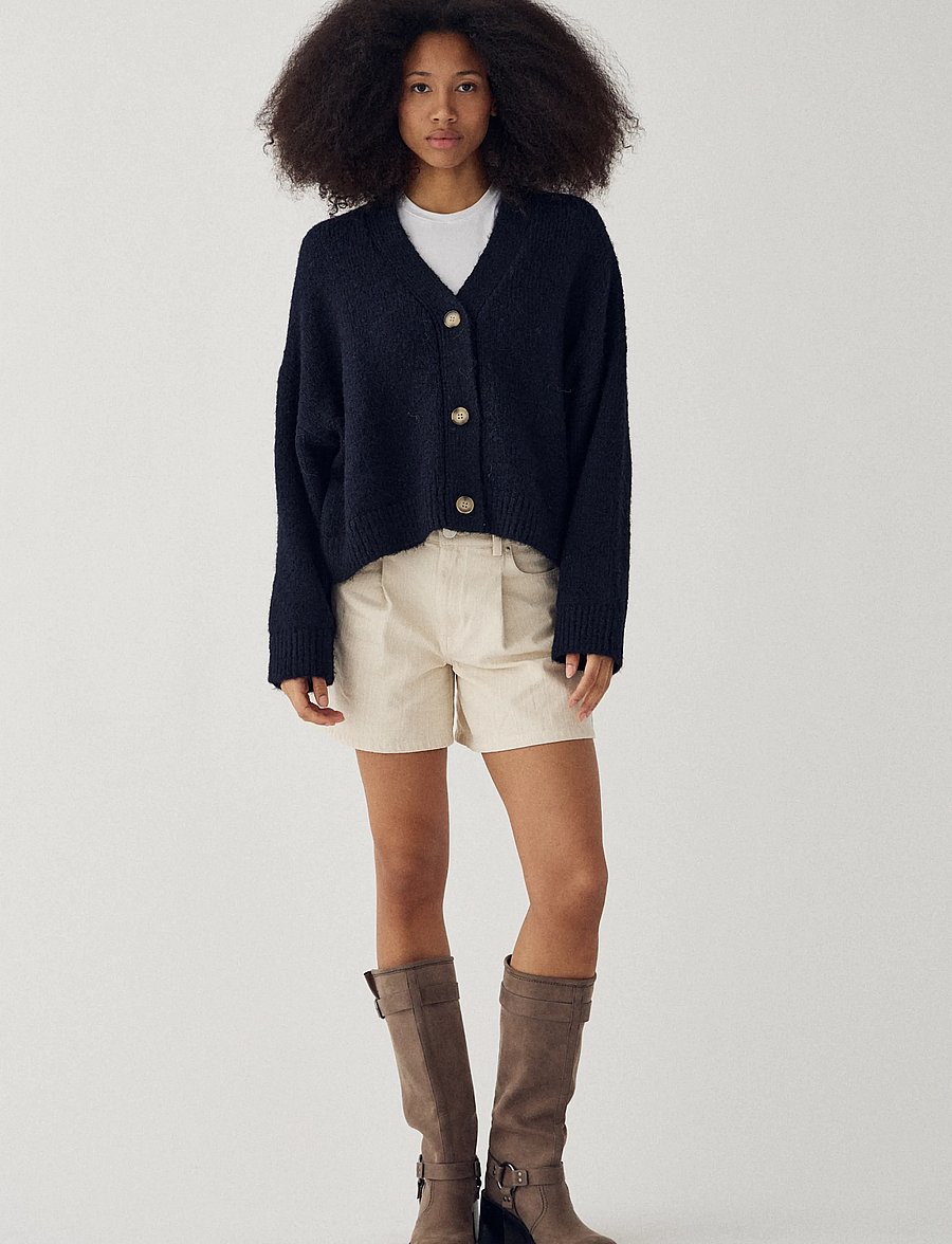 Noella - N-Laiana Knit Cardigan - strickjacken - navy - 0