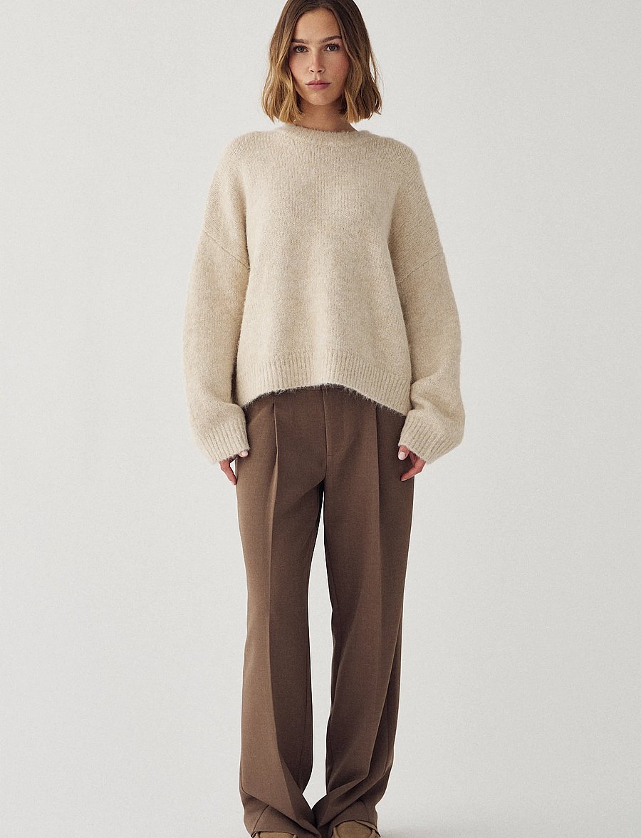 Noella - N-Mavi Knit - stickade tröjor - beige - 5