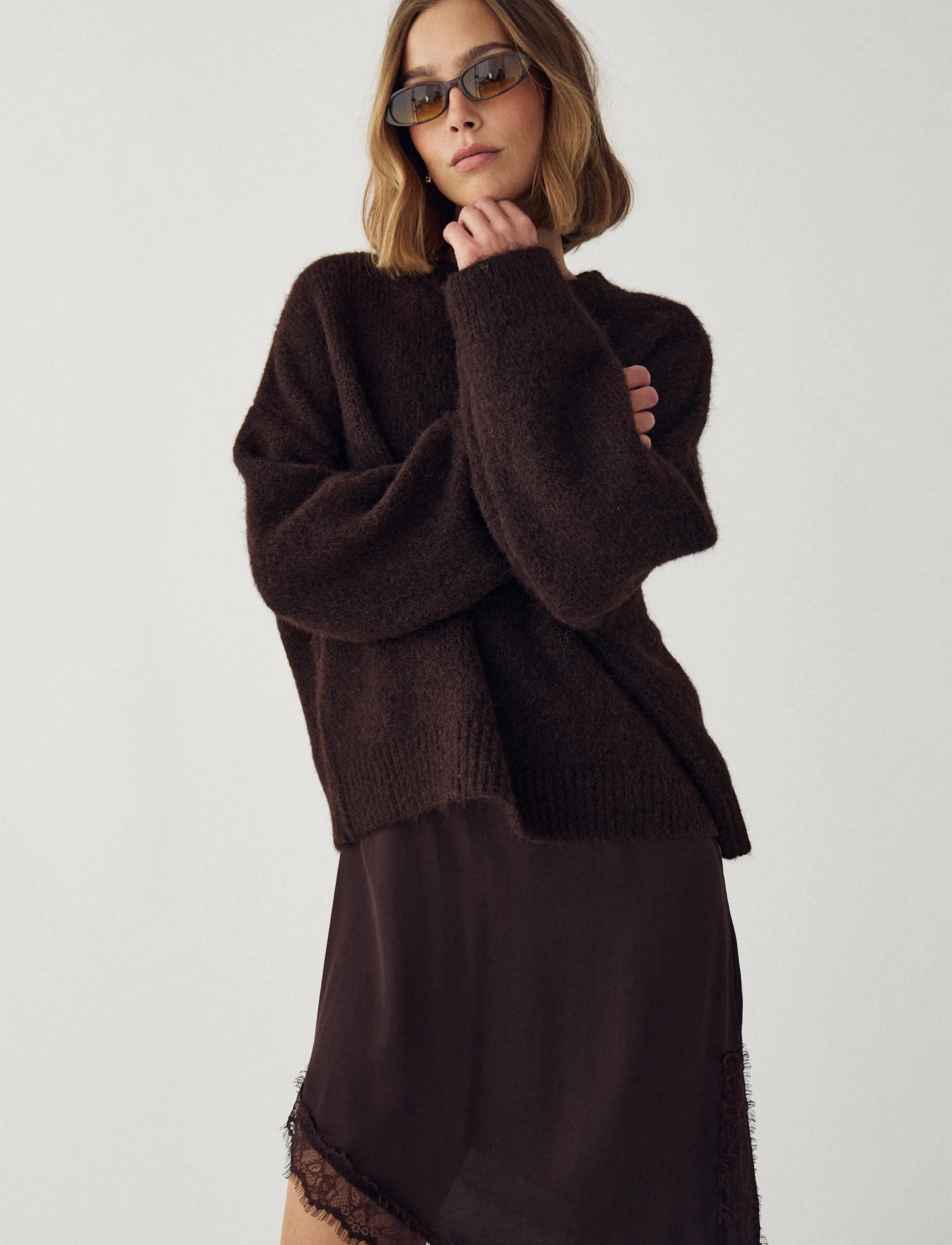Noella - N-Mavi Knit - jumpers - chocolate - 5