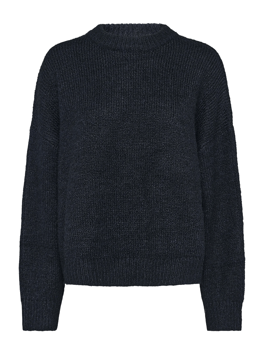 Noella - N-Mavi Knit - stickade tröjor - navy - 1