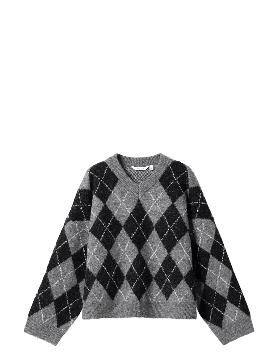 Noella - N-Lai Knit - stickade tröjor - black grey mix - 1